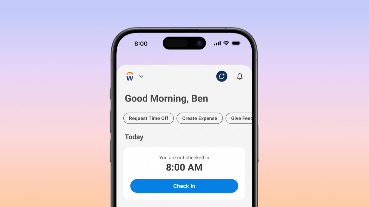 Workday Mobile App screen